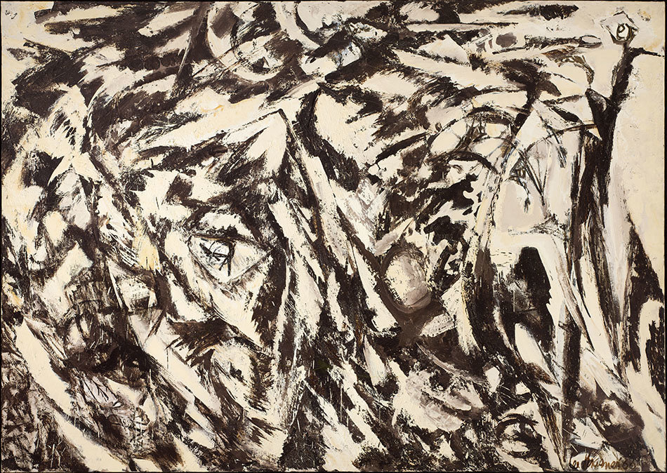 李·克拉斯纳，《 烧焦的风景》（Charred Landscape，1960）。Craig A. Ponzio藏品。 摄影：William J. O'Connor。 图片：? 2015 Pollock Krasner Foundation/Artists Rights Society (ARS), New York 