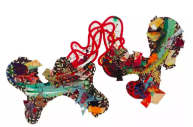 Micheal Downs，《中国舞蹈2》，丙烯、油布画，134 x 241cm，2015。图片：致谢画廊与艺术家 