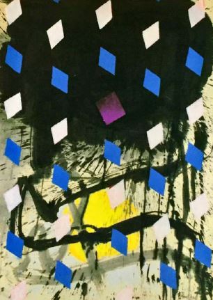 赵春翔，《月光》，纸，水墨，压克力彩，画布，180x131cm，1983- 1986。图片：亚洲大学现代美术馆提供 