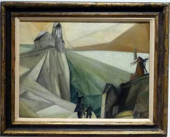 一幅Lyonel Feininger作于1912年的早期立体主义绘画。图片：artnet
