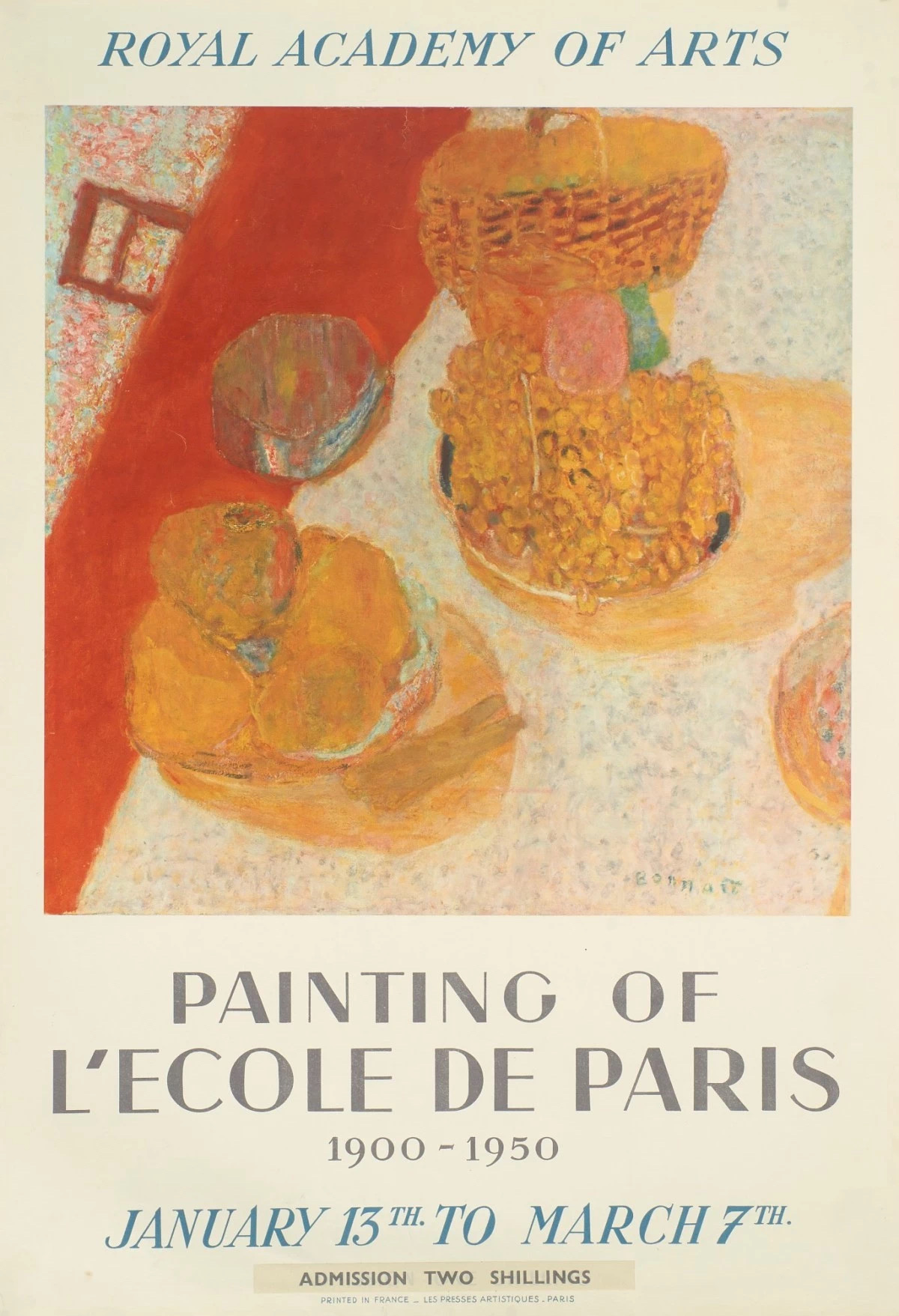 当时巴黎画派艺术家展览的海报。图片：Royal Academyof Arts