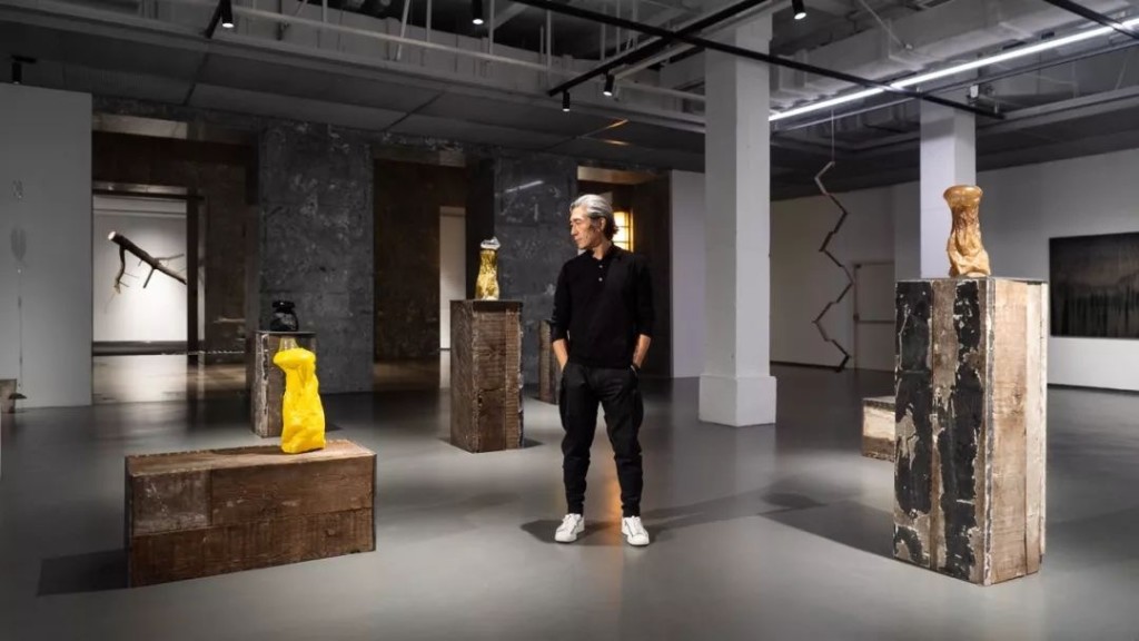 艺术家迈克尔·朱（Michael Joo）在展览“余波